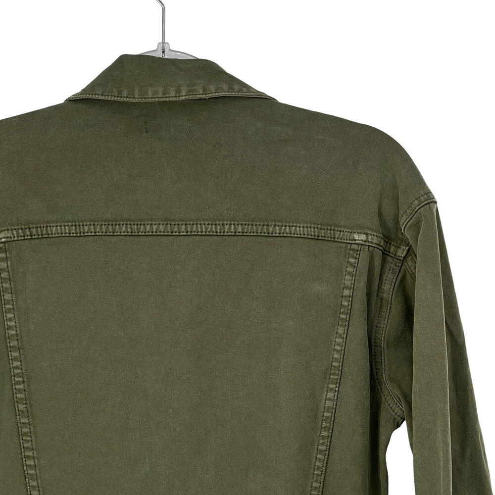 Hudson Sloane Long Sleeve Utility Jumpsuit Olive Green Stretch Cotton Romper XS - Picture 8 of 11